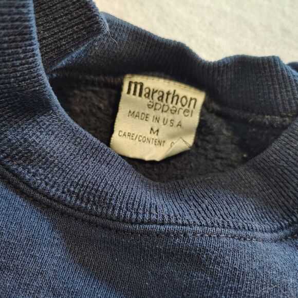 Vtg 90s Ducks Unlimited Sweatshirt Mens M 60 Years Wetland Conservation Navy USA - Picture 6 of 7